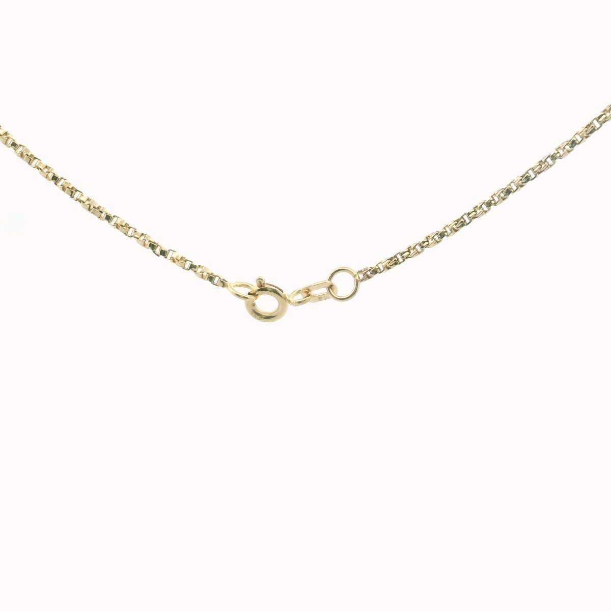 14K Yellow Gold Diamond & Emerald Necklace