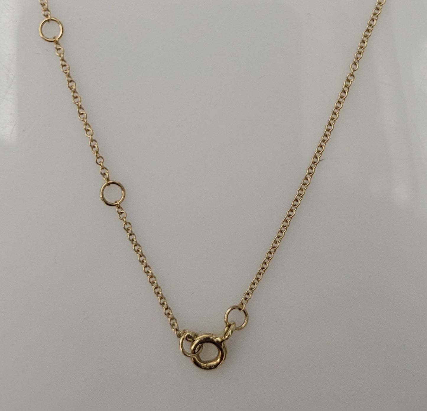 14K Yellow Gold Diamond & Labradorite Drop Bar Necklace