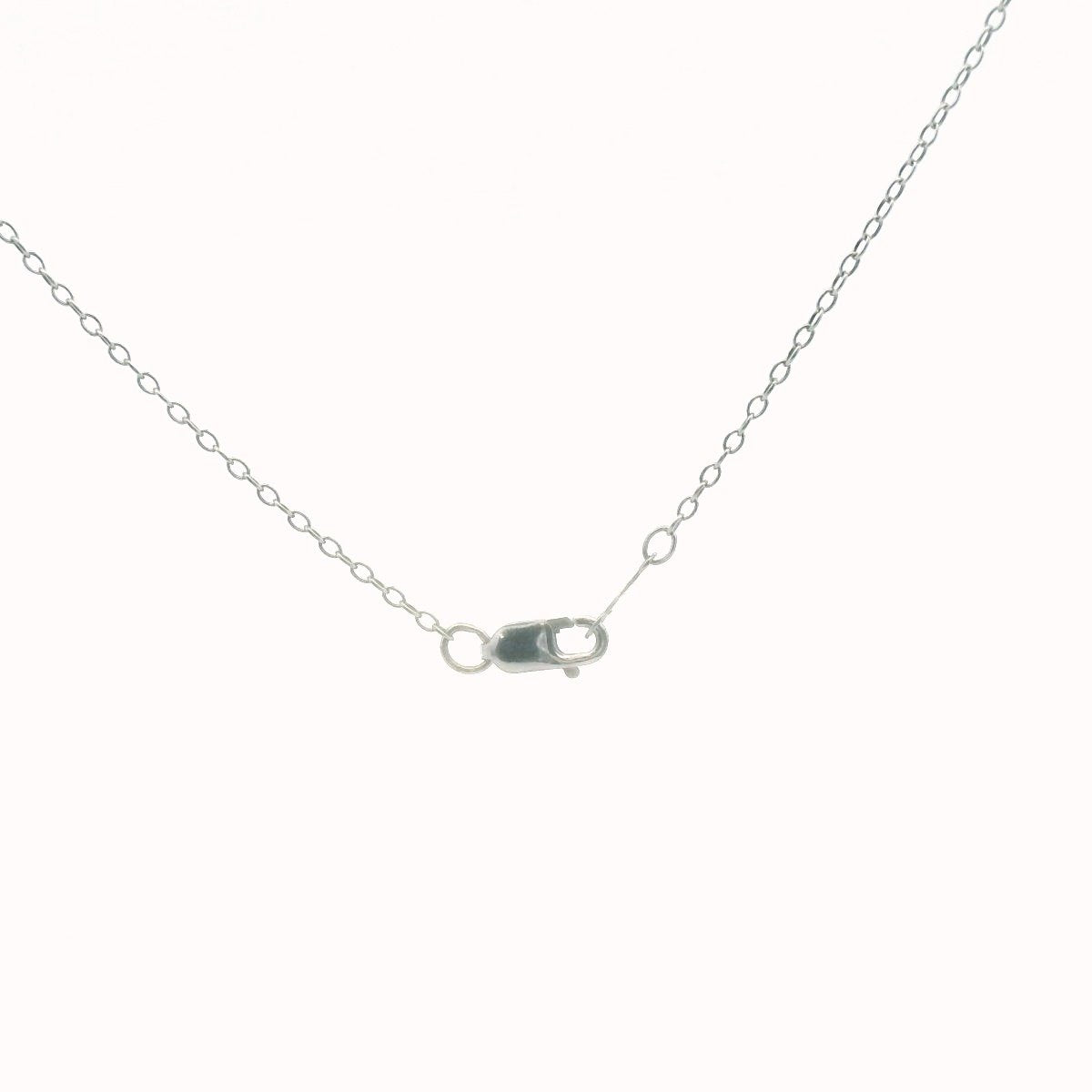 Sterling Silver Diamond Heart Cross Key Necklace