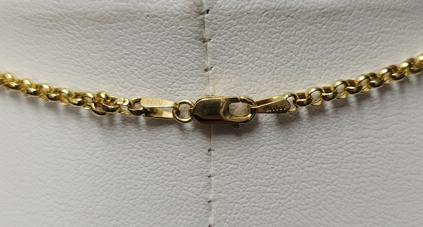14K Yellow Gold Marquise White Opal Necklace