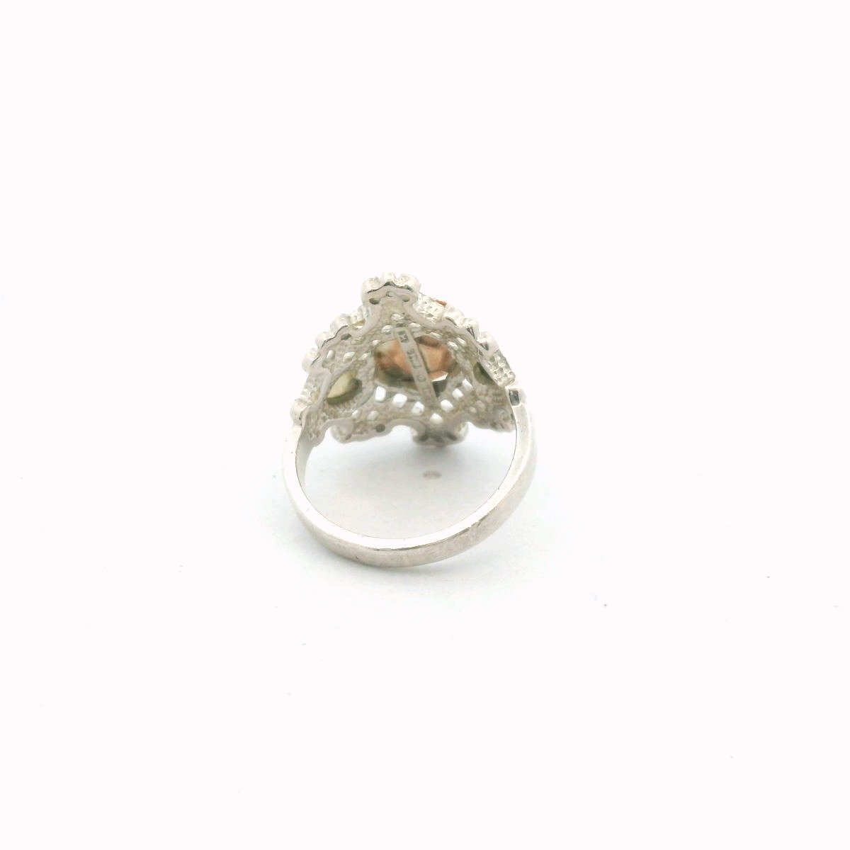 Sterling Silver & 12K Gold Flower Accent Ring