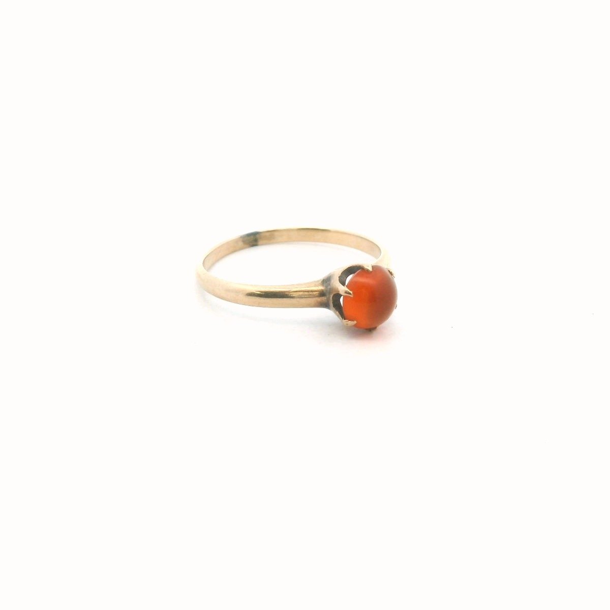 Antique 10K Yellow Gold Carnelian Ring