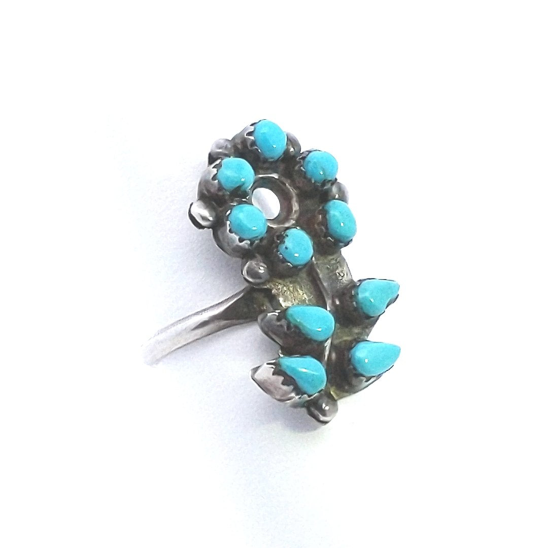 Vintage $100 Sterling Turquoise Navajo Ring