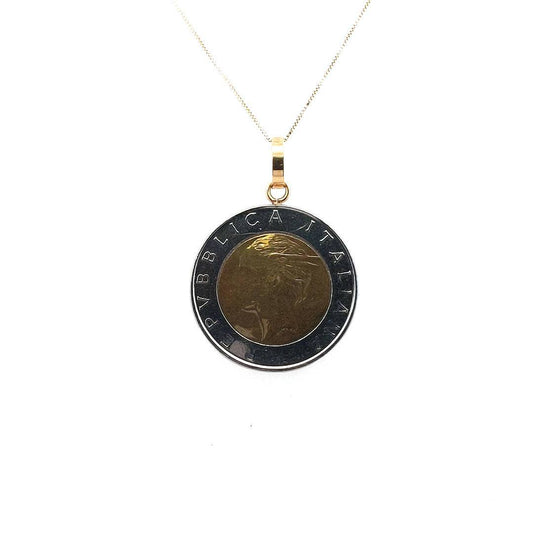 500 Lira 1998 14K Yellow Gold Necklace