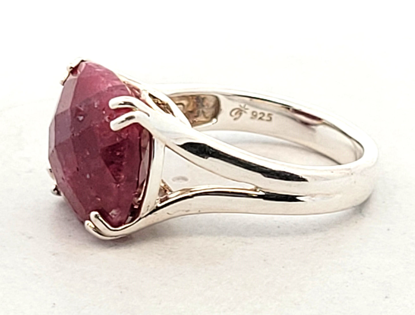 Sterling Silver Natural Ruby Ring