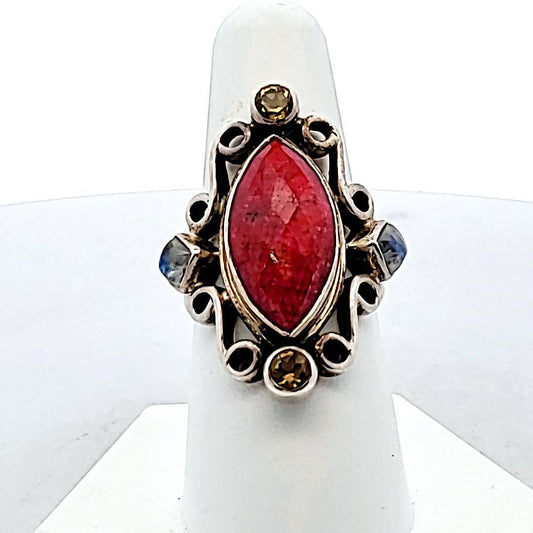 Fabulous Nicky Butler Sterling Silver Multi-Stone Ring