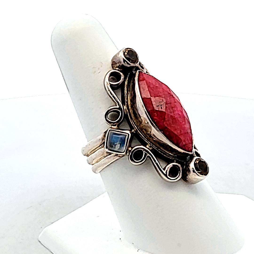 Fabulous Nicky Butler Sterling Silver Multi-Stone Ring