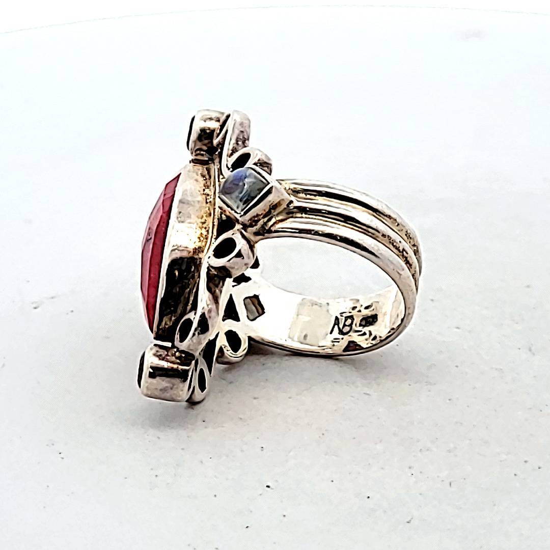 Fabulous Nicky Butler Sterling Silver Multi-Stone Ring