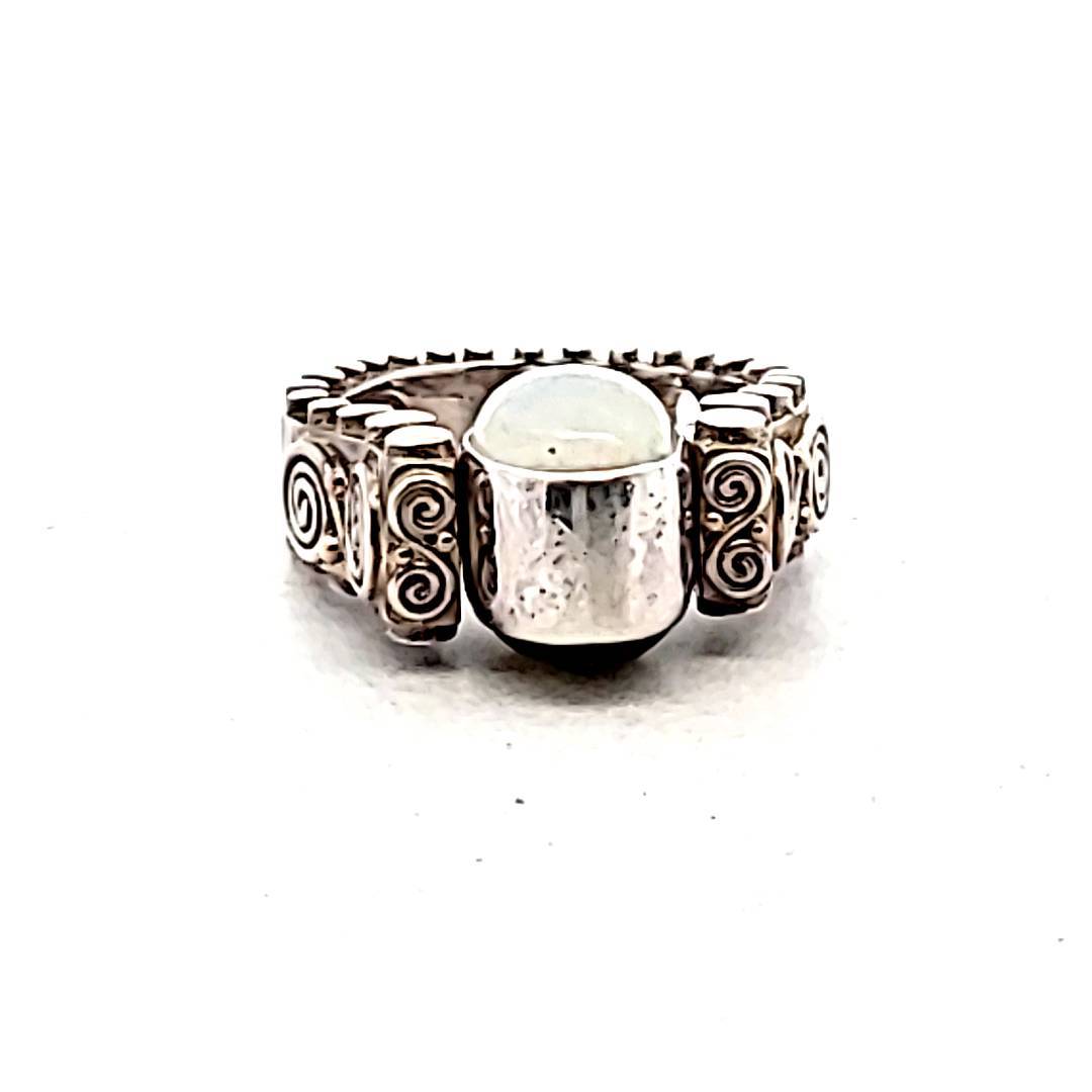 Amazing Sajen Sterling Silver Moonstone & Labradorite Flip Ring