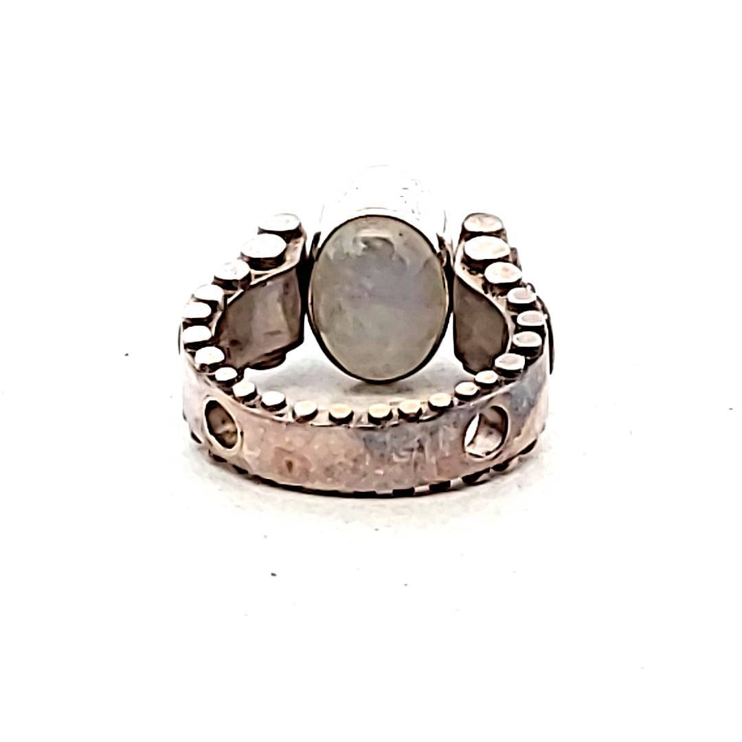 Amazing Sajen Sterling Silver Moonstone & Labradorite Flip Ring
