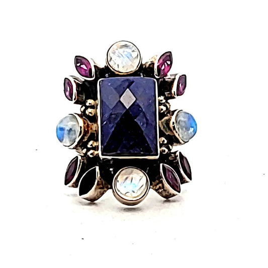Fabulous Nicky Butler Sterling Silver Multi-Stone Ring