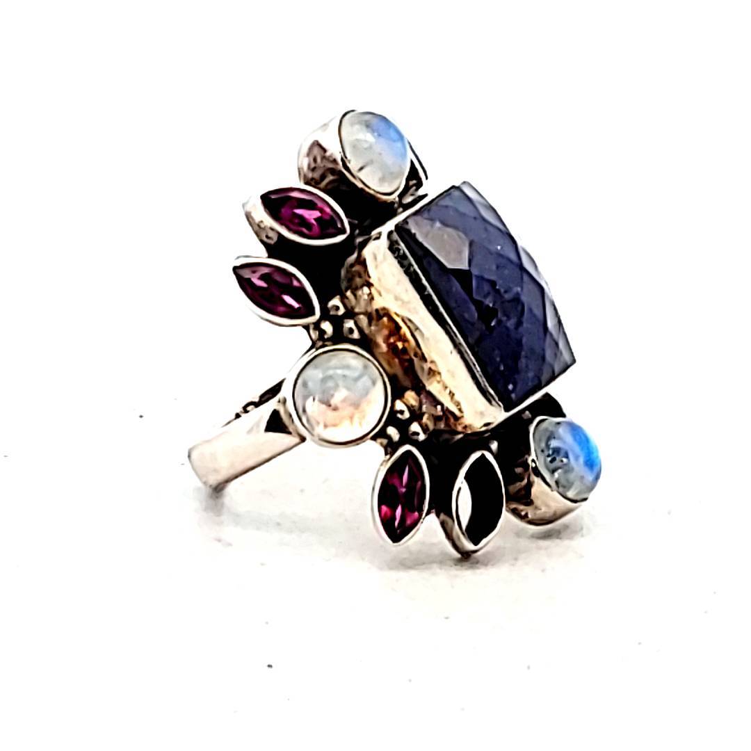 Fabulous Nicky Butler Sterling Silver Multi-Stone Ring