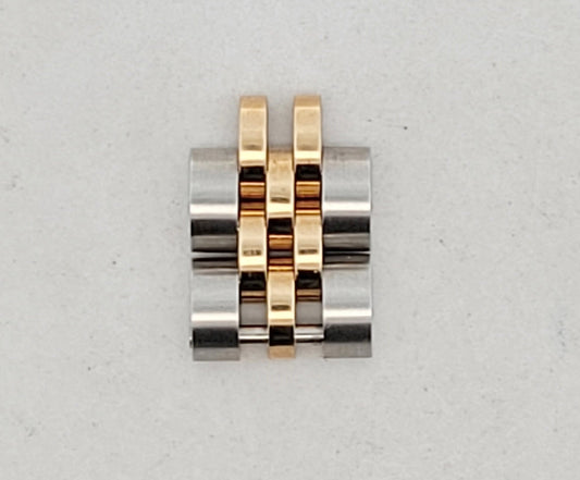 2 Rolex 18K Yellow Gold & Stainless Steel 10mm Ladies Watch Links