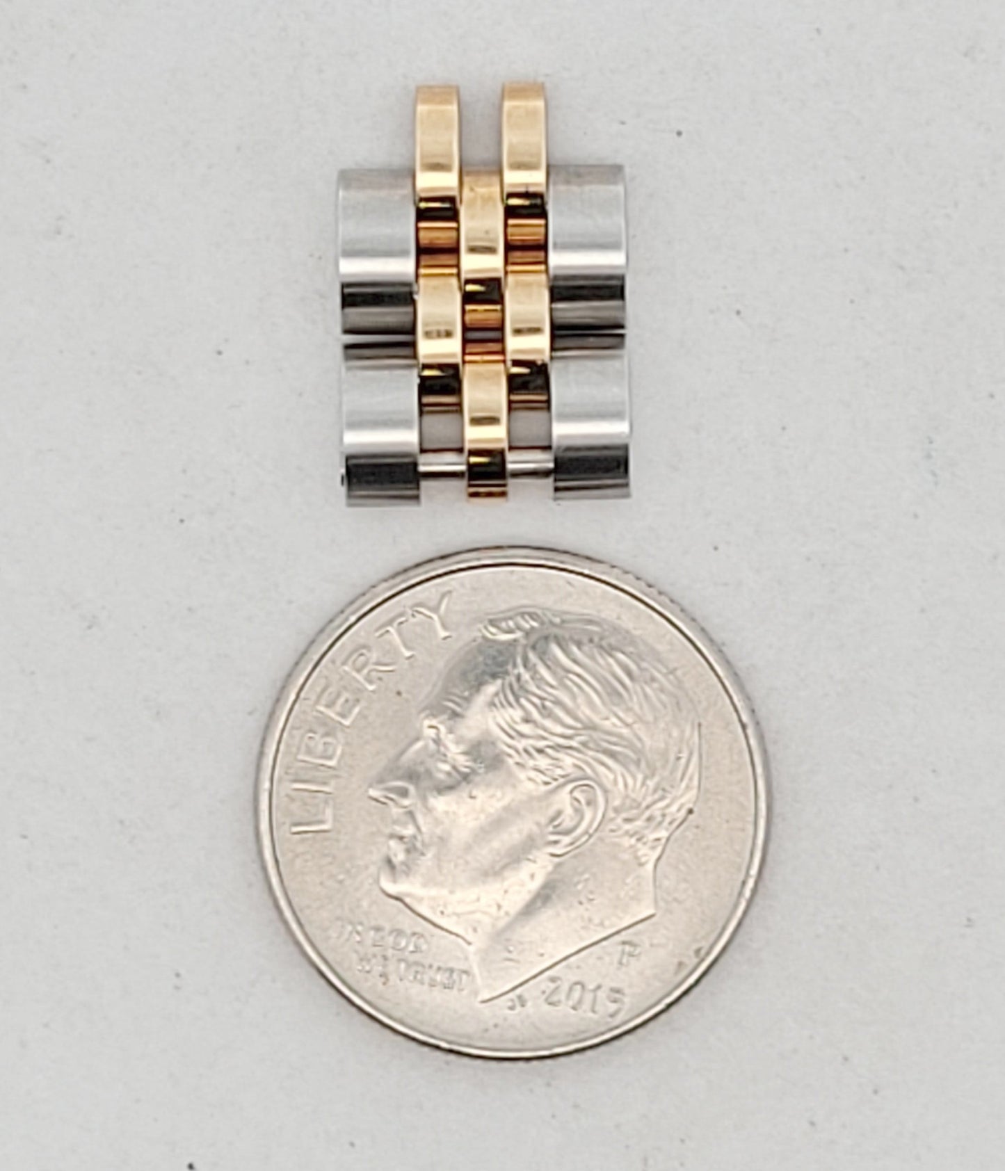 2 Rolex 18K Yellow Gold & Stainless Steel 10mm Ladies Watch Links