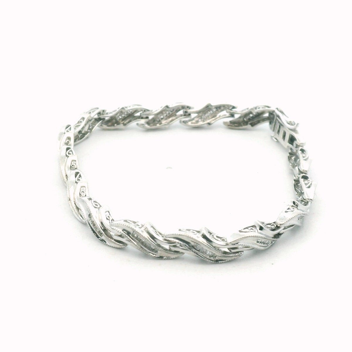 Sterling Silver Diamond Bracelet