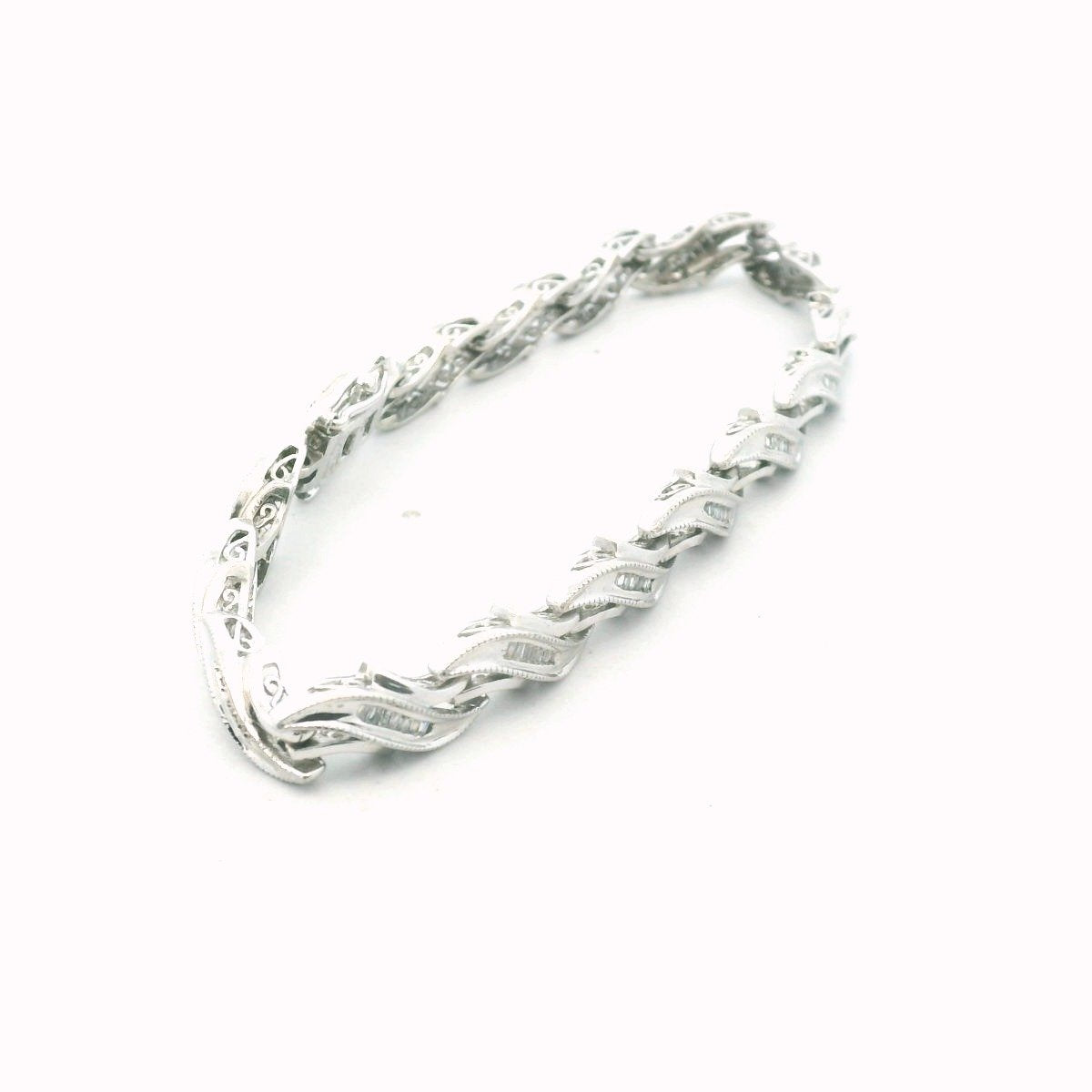 Sterling Silver Diamond Bracelet
