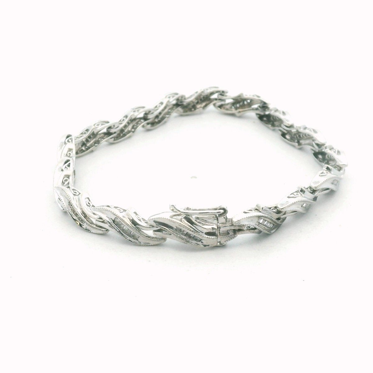 Sterling Silver Diamond Bracelet