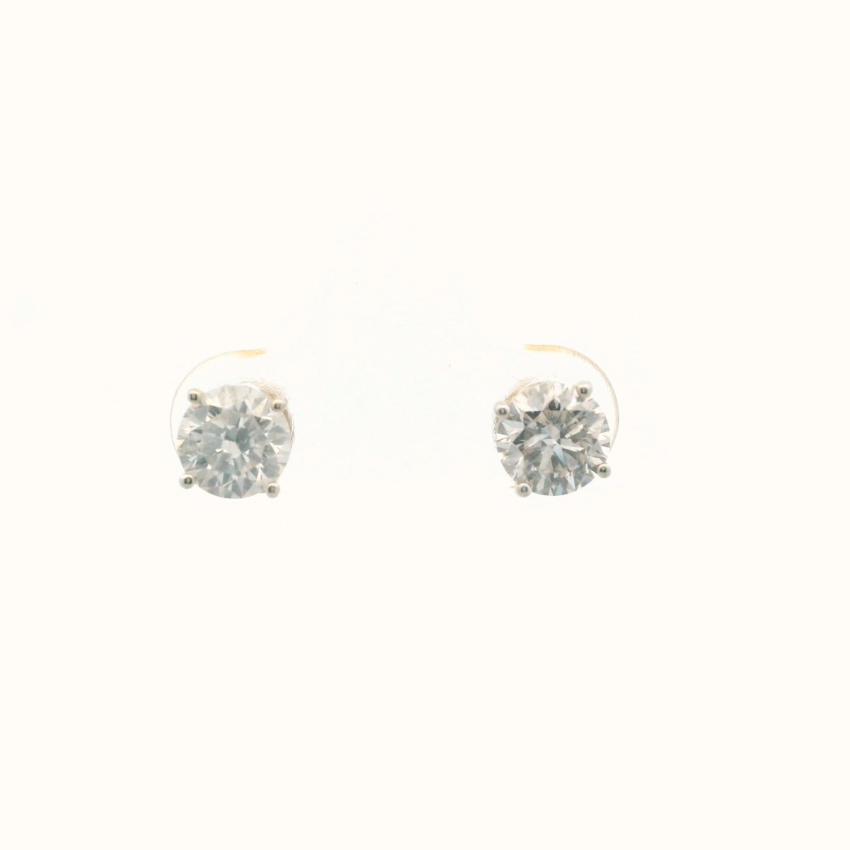 14K Yellow Gold Diamond Halo Stud Earrings