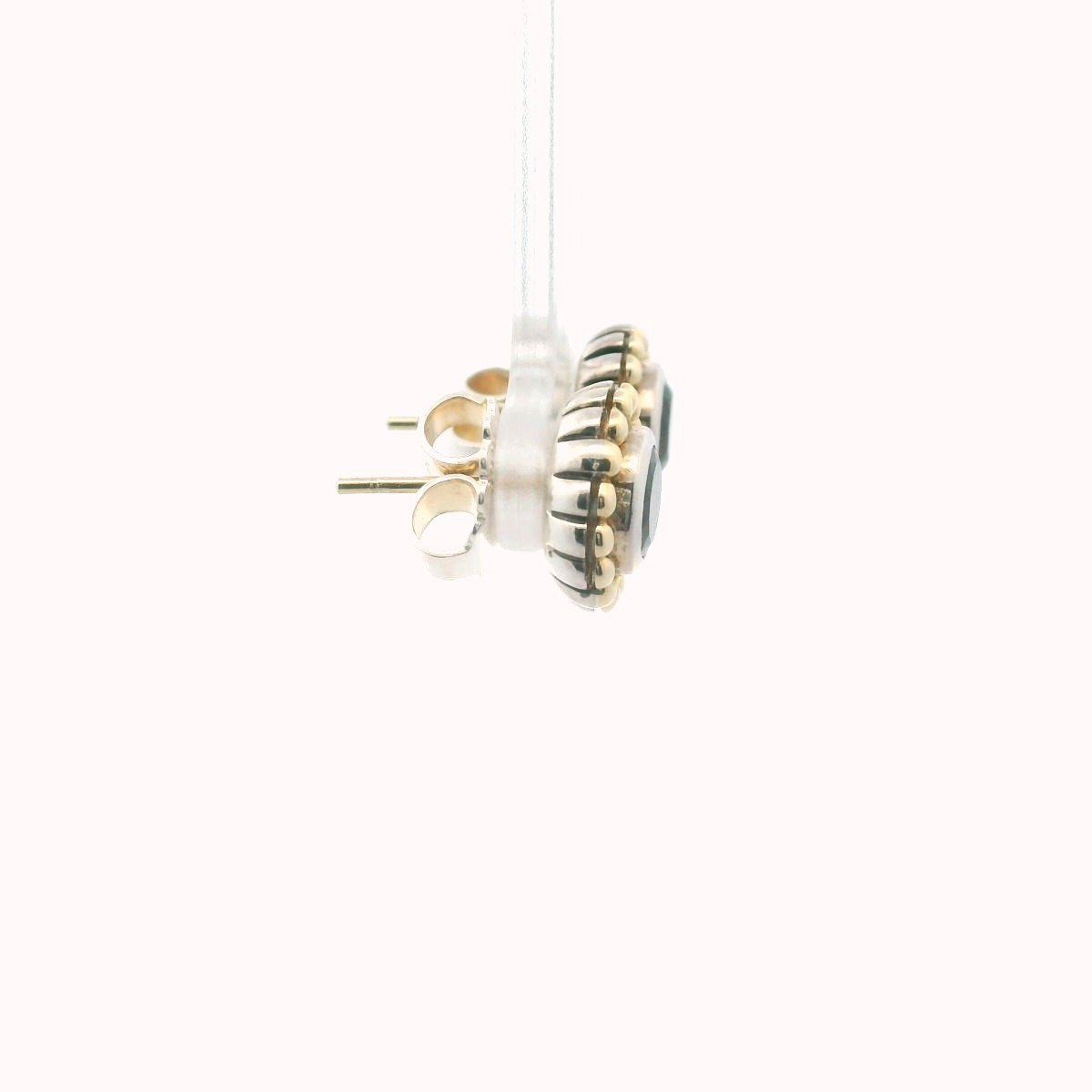 Lagos 18K Yellow Gold & Sterling Silver Garnet Caviar Earrings
