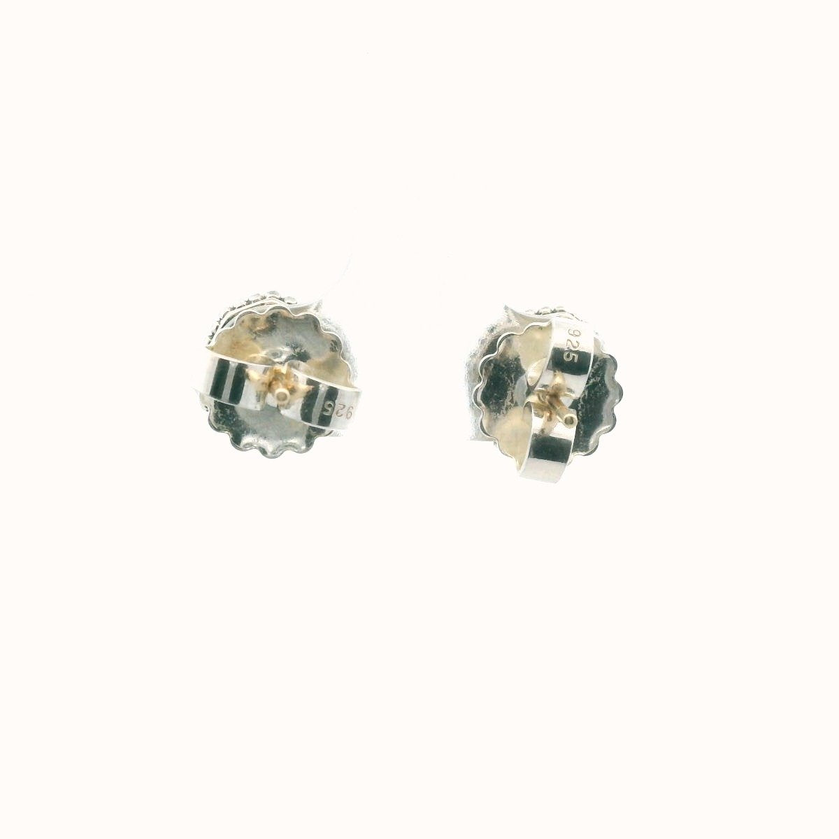 Lagos Sterling Silver Facet Rock Metal Earrings