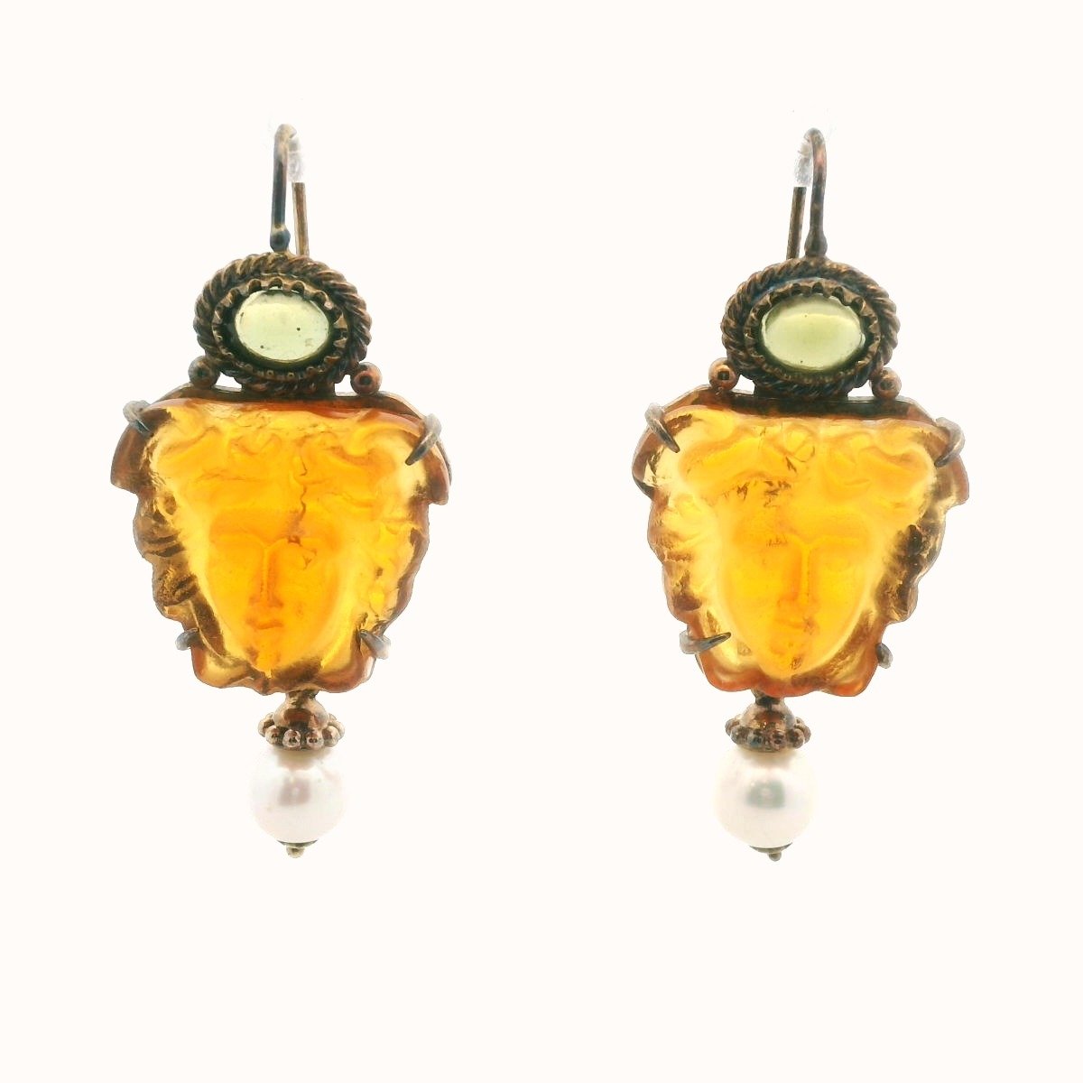 Tagliamonte Sterling Silver Venetian Glass Medusa Earrings