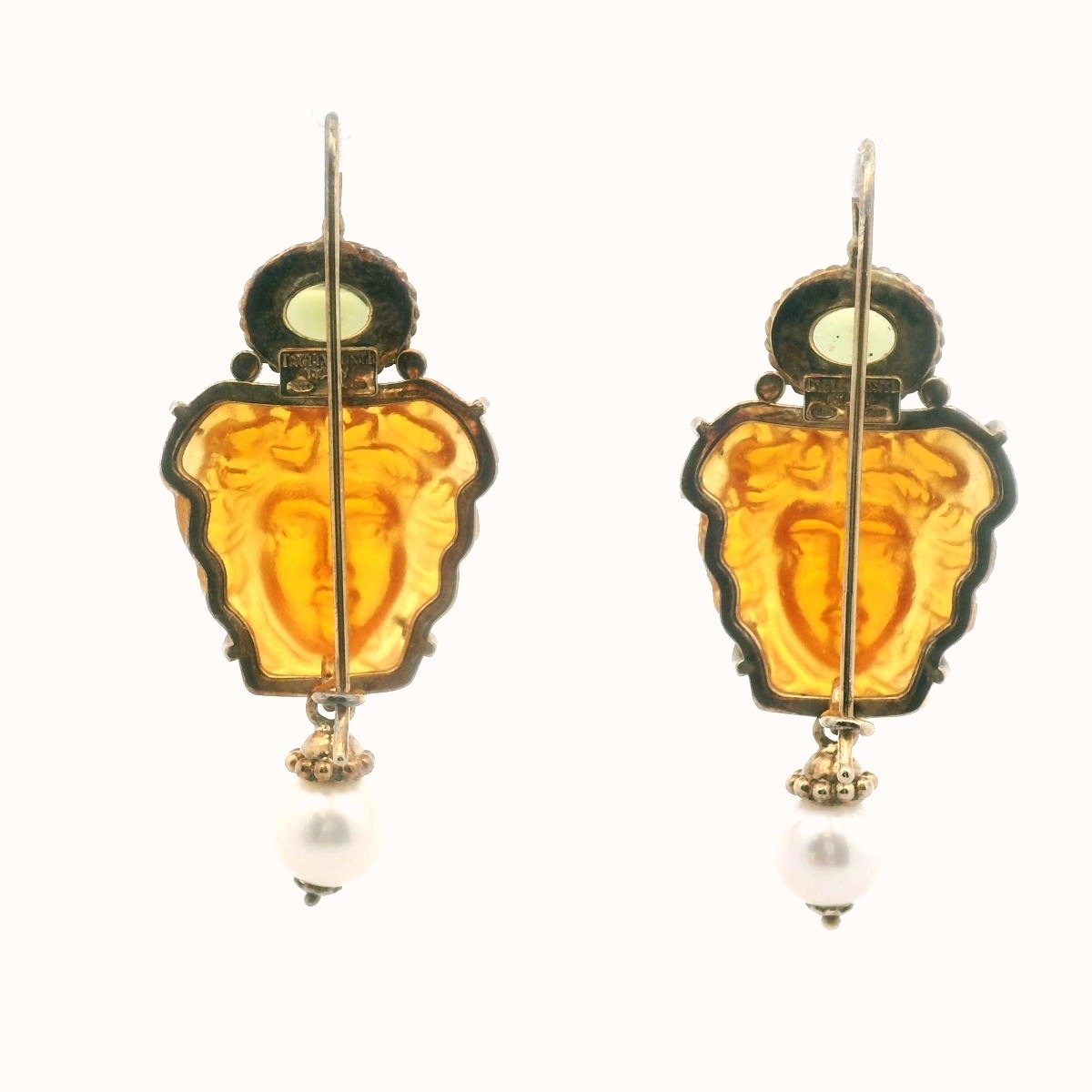 Tagliamonte Sterling Silver Venetian Glass Medusa Earrings