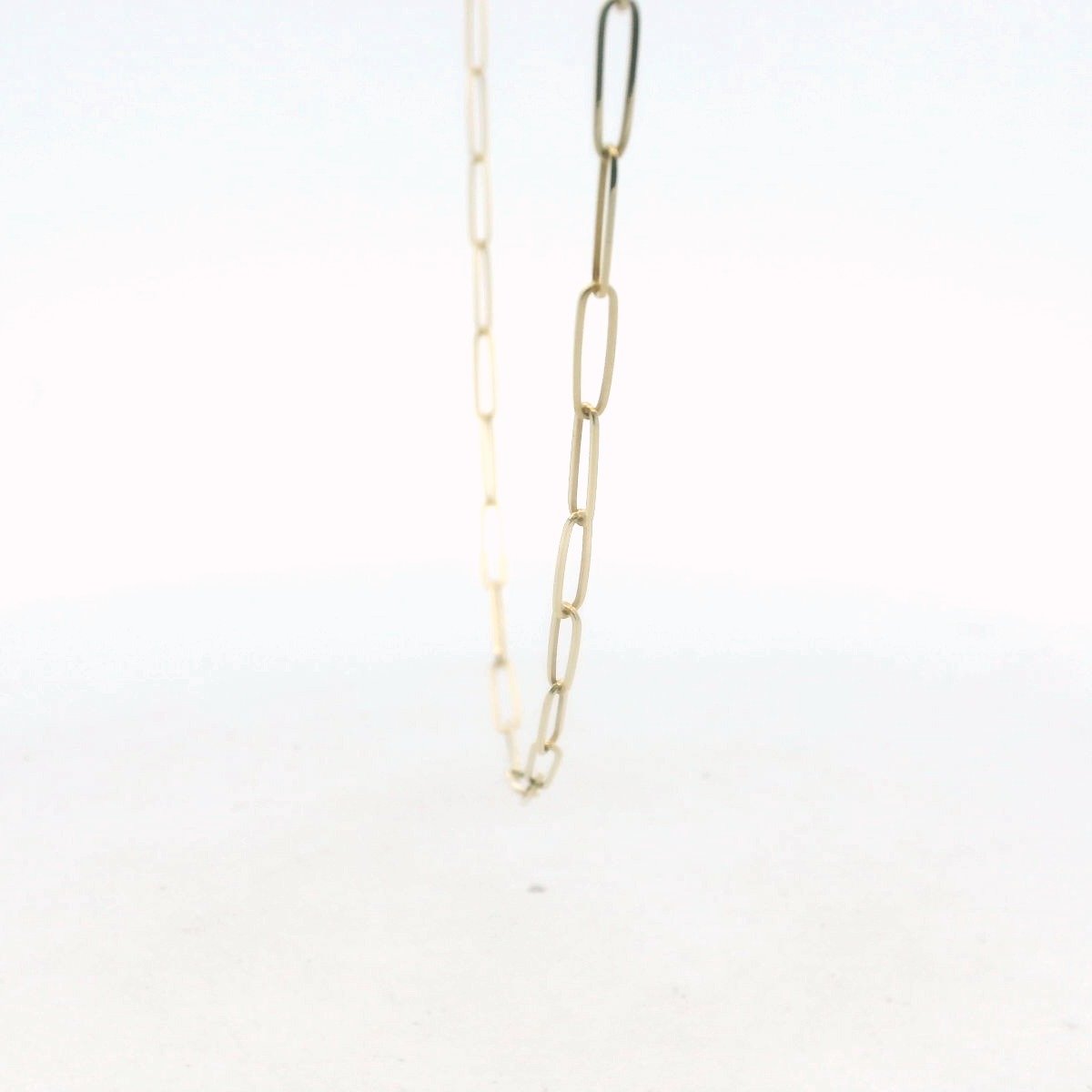 14K Yellow Gold Paper Clip Style Chain Necklace