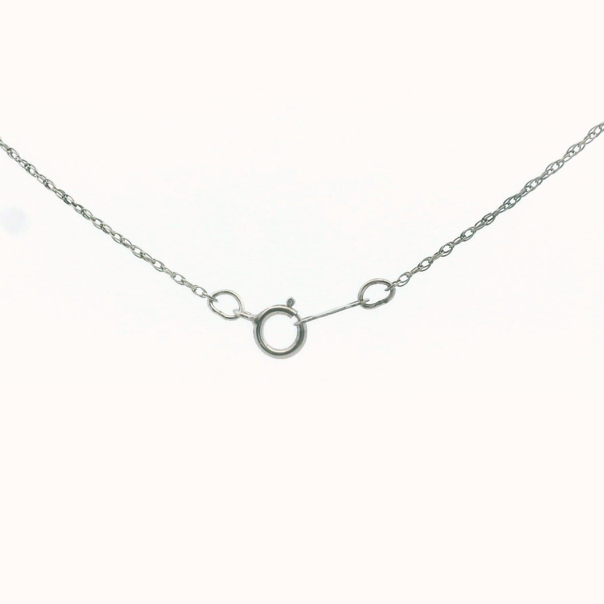Sterling Silver Two Tone Heart Diamond Necklace