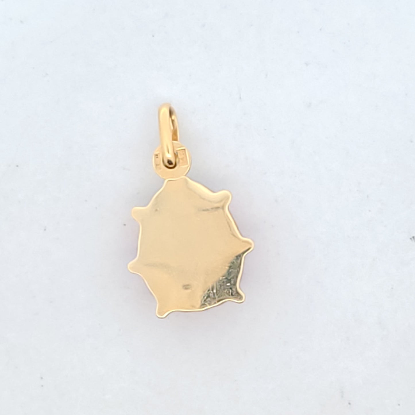 Vintage 14K Yellow Gold Red & Black Enamel Ladybug Charm Pendant