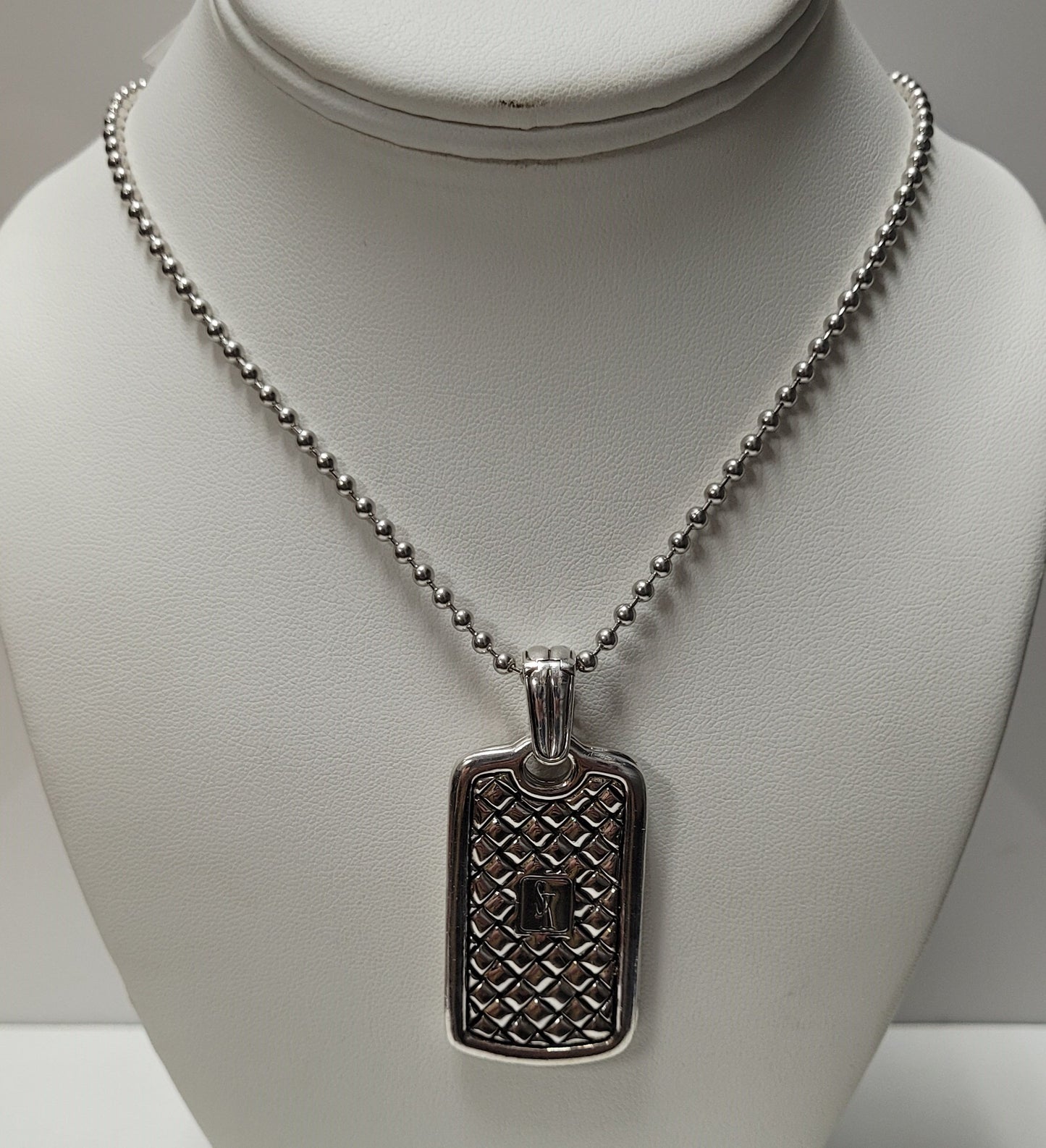 Scott Kay Sterling Silver Dog Tags Ball Chain Necklace