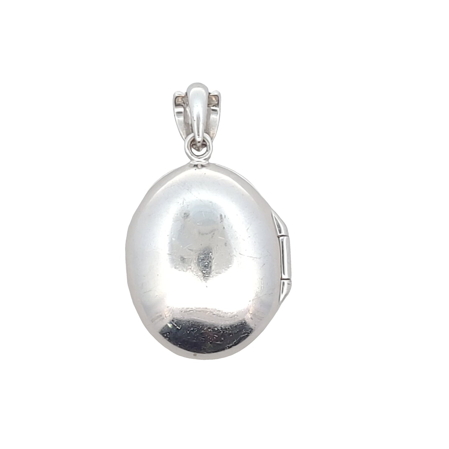 Sterling Silver Diamond Locket Pendant