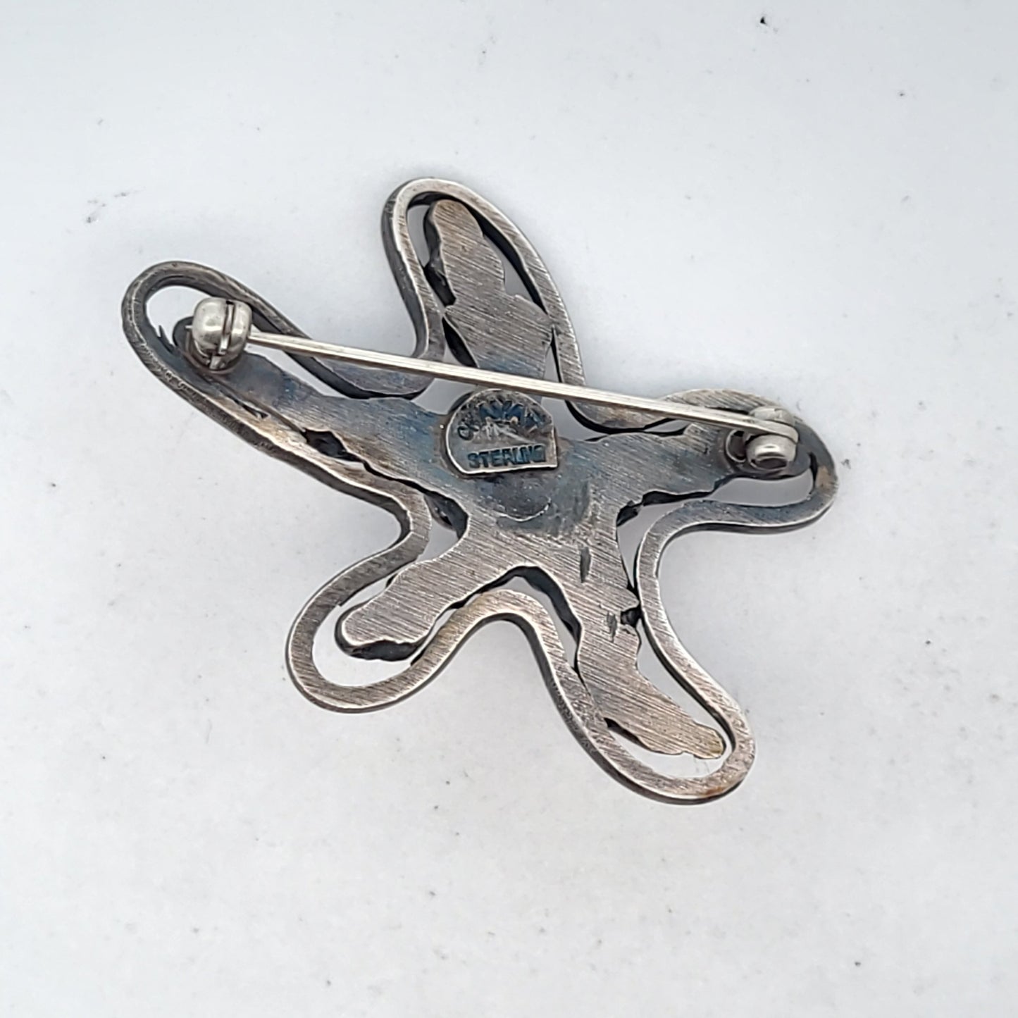 Vintage Maxwell Chayat 1950s Sterling Silver Modernist Brooch