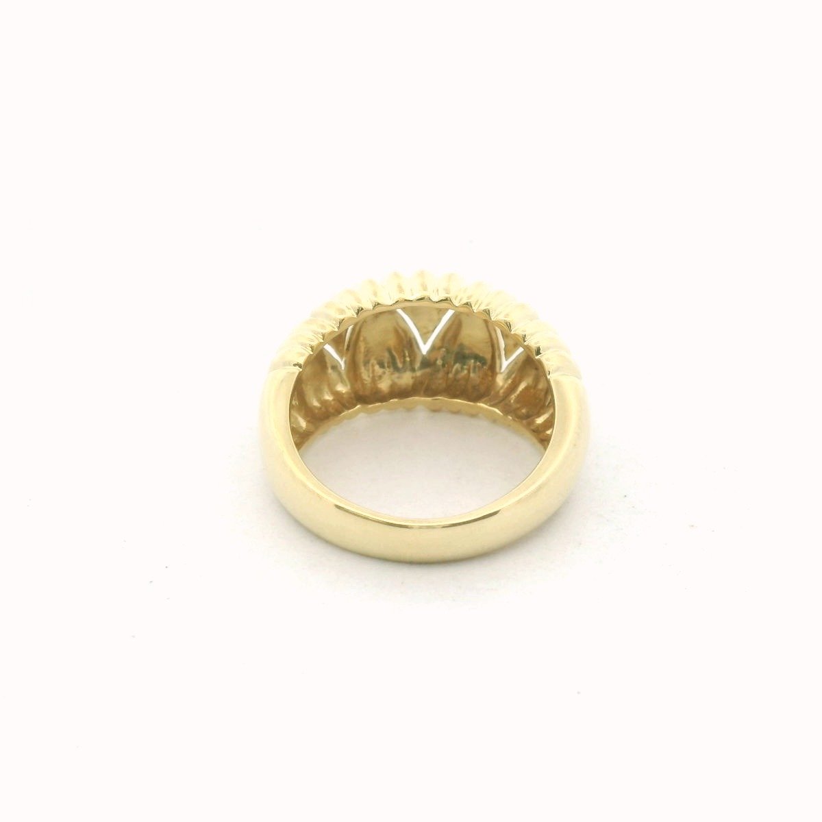 Tiffany & Co. 18K Yellow Gold Fluted Geometric Dome Ring