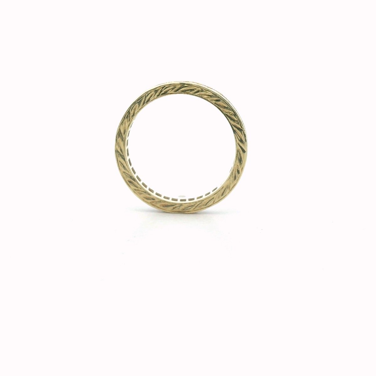 IDI 14K Yellow Gold Diamond & Calibre Cut Ruby Eternity Band