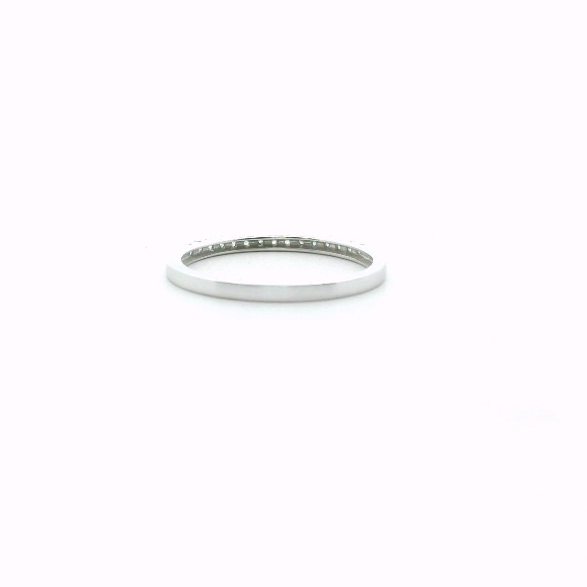 14K White Gold Diamond Stackable Wedding Band