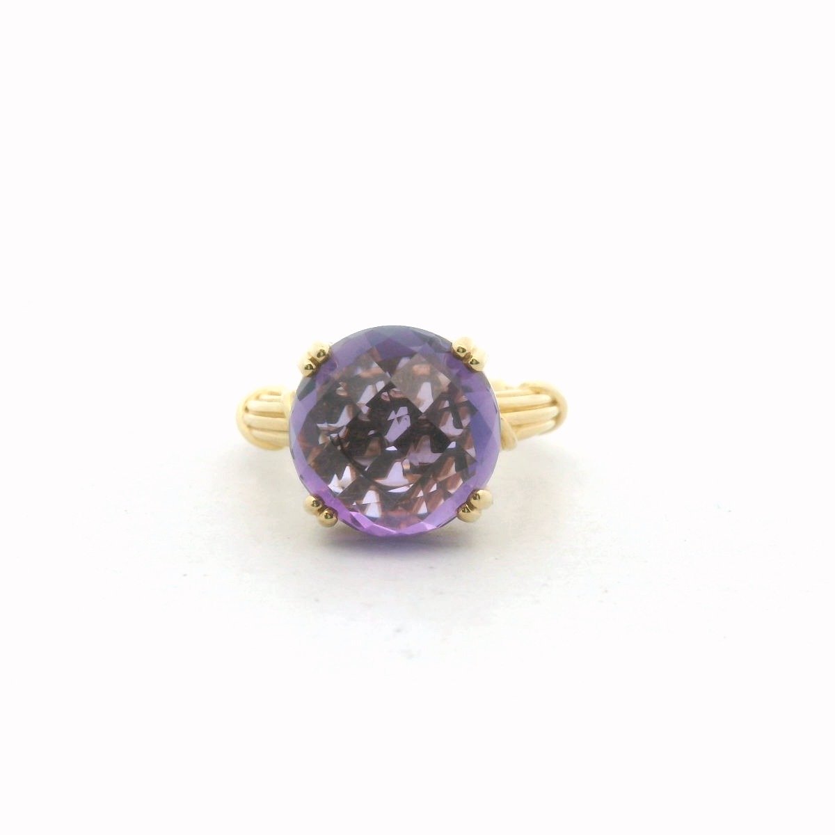Peter Thomas Roth 18K Yellow Gold Amethyst Ribbon & Reed Ring