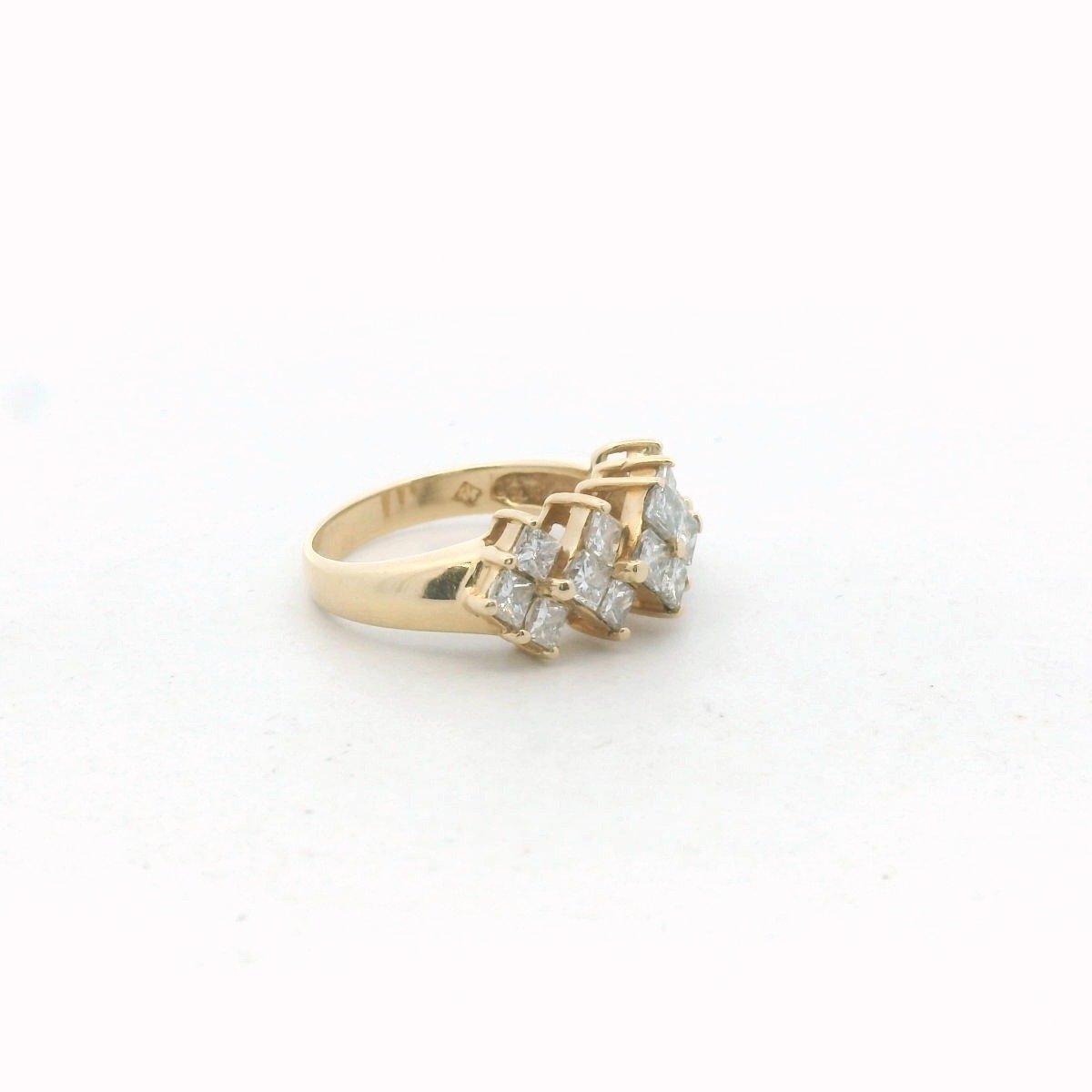 14K Yellow Gold Princess Cut Diamond Ring