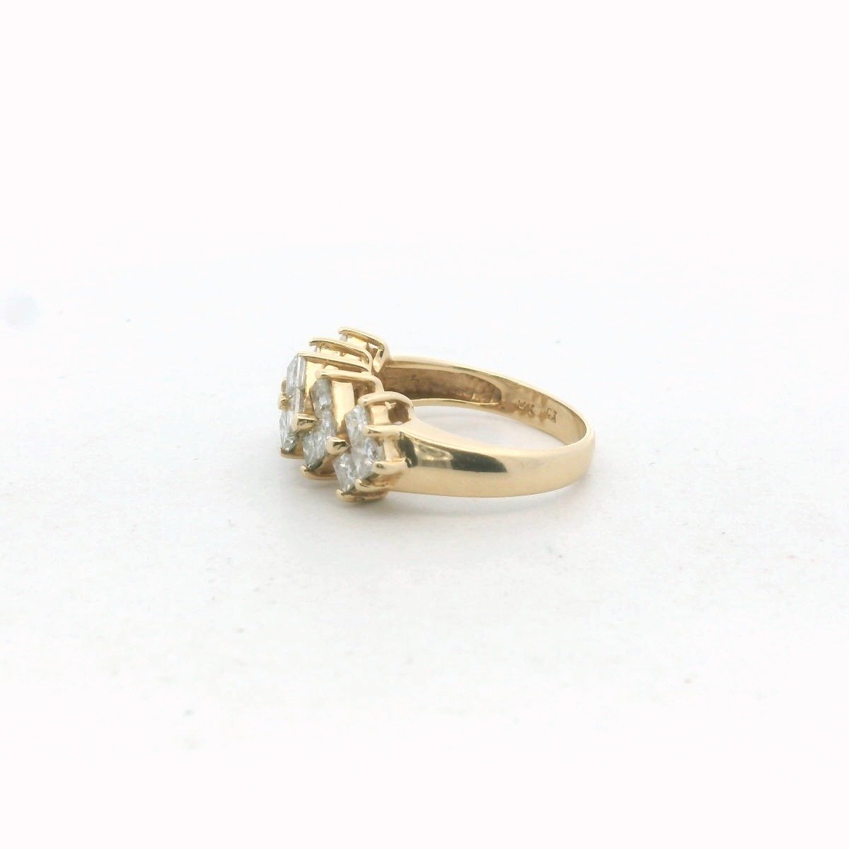 14K Yellow Gold Princess Cut Diamond Ring