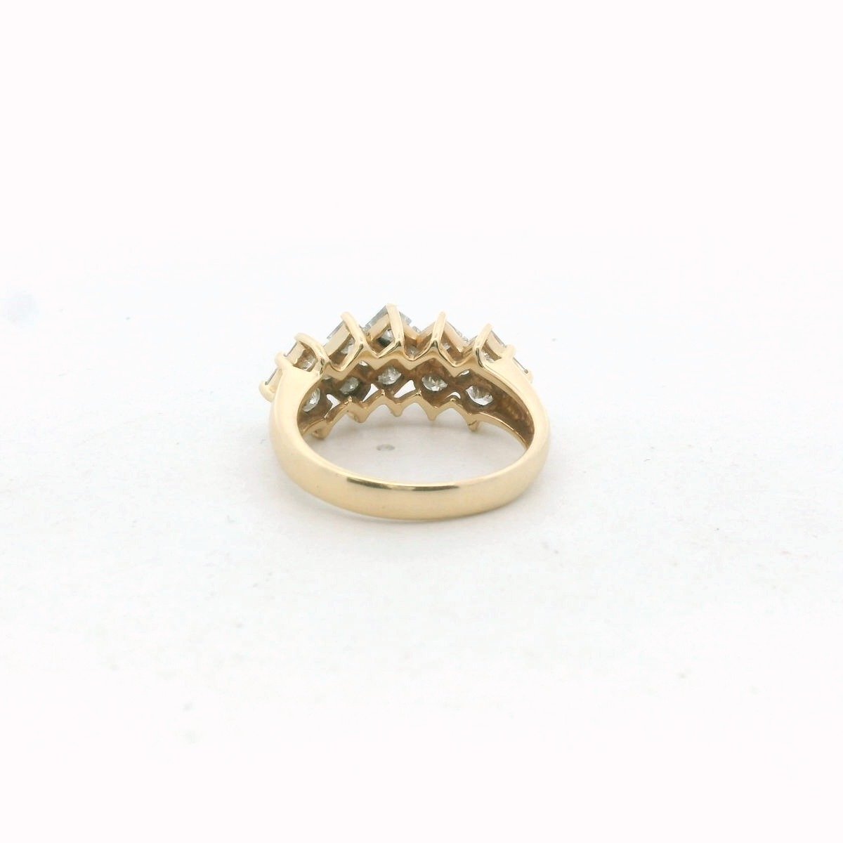 14K Yellow Gold Princess Cut Diamond Ring
