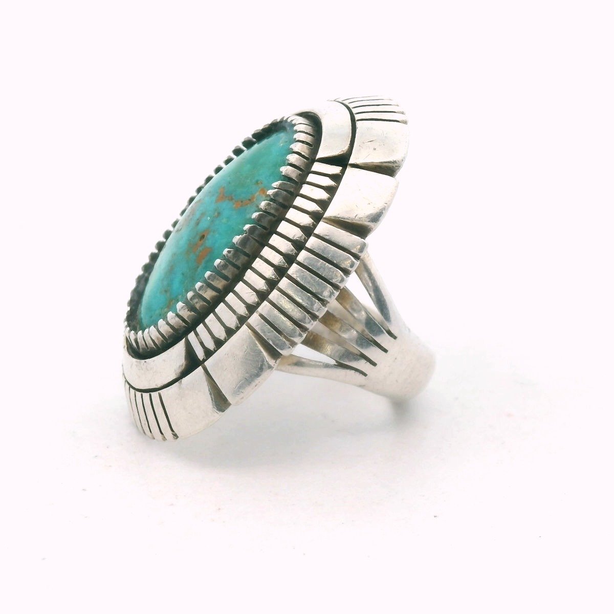 G. Nelson Sterling Silver Navajo Turquoise Ring