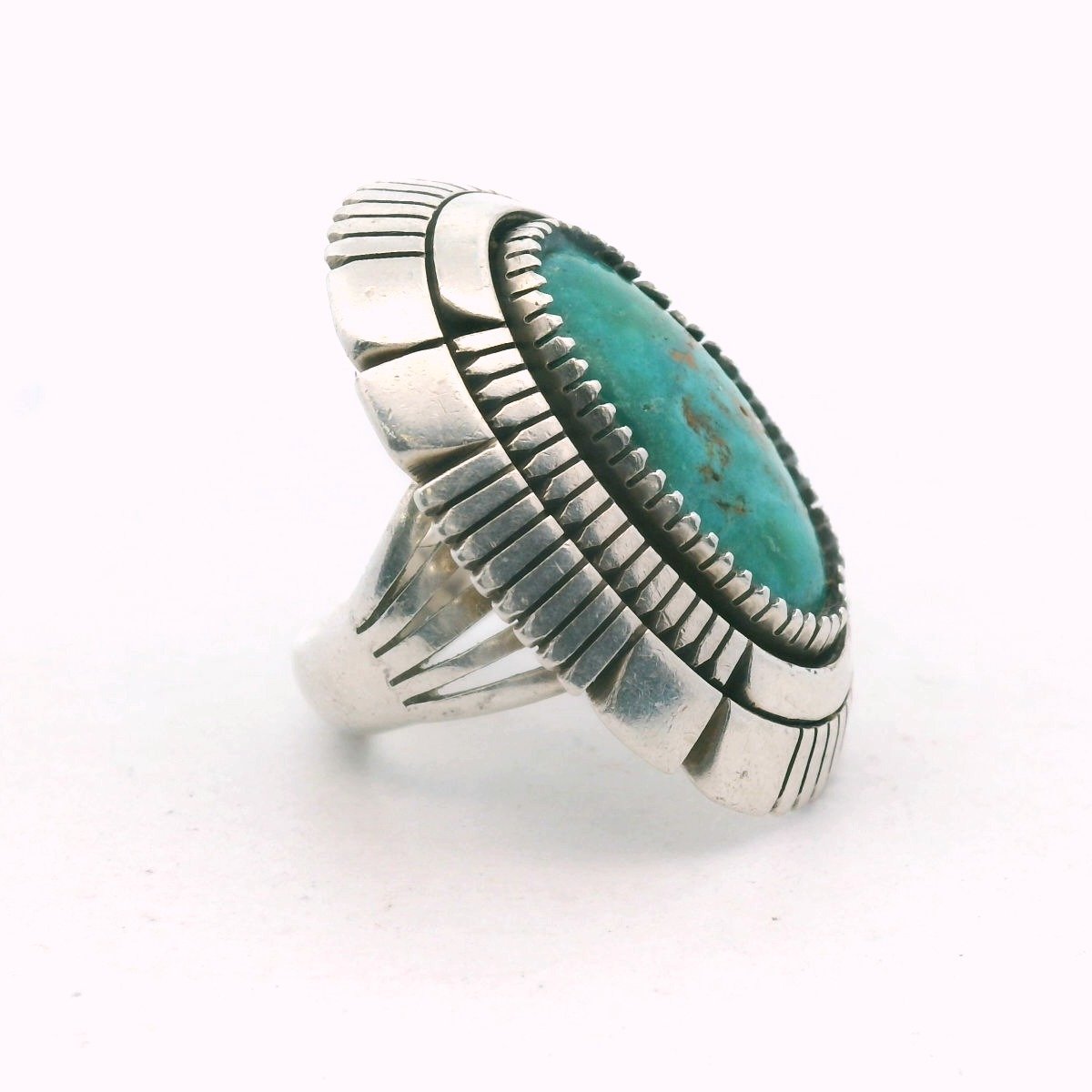 G. Nelson Sterling Silver Navajo Turquoise Ring