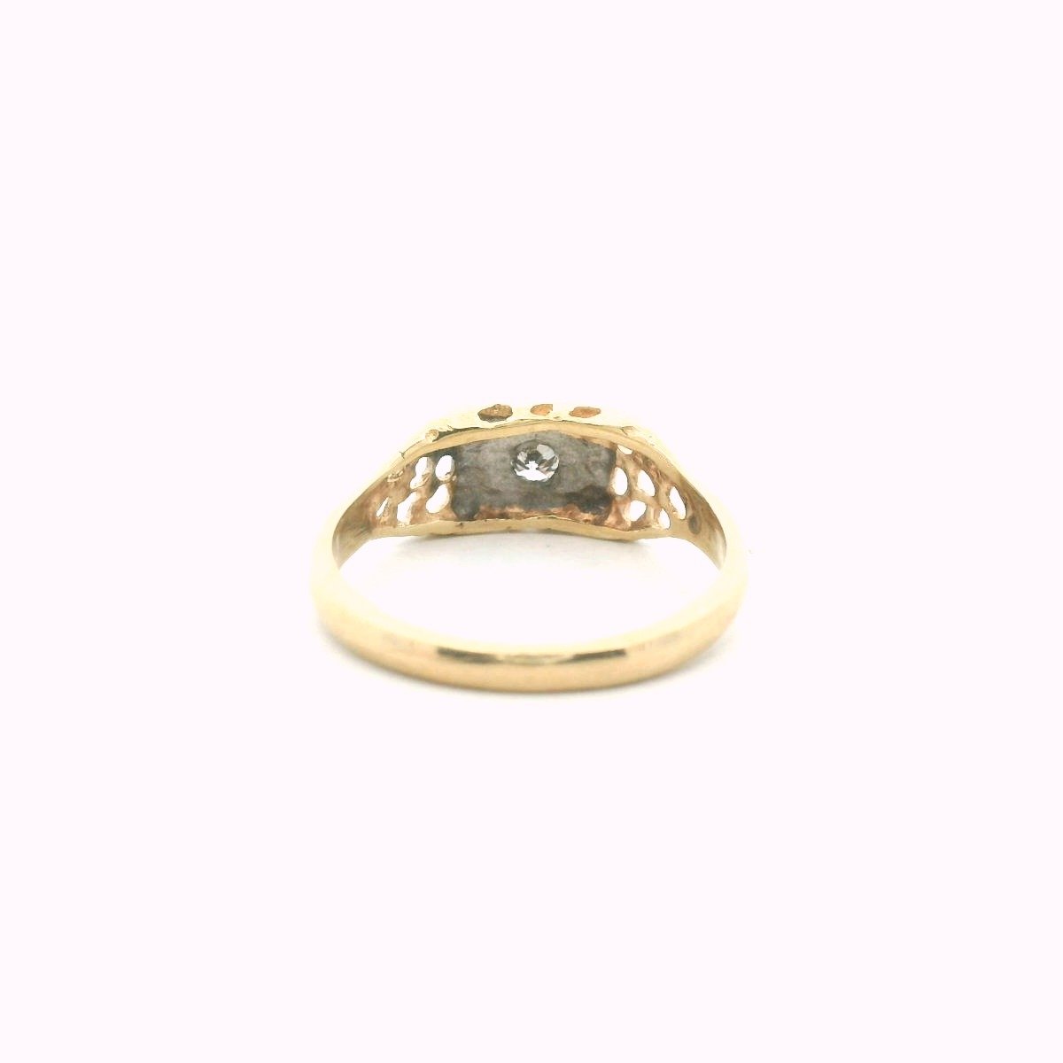 Antique 14K Yellow Gold Diamond Ring