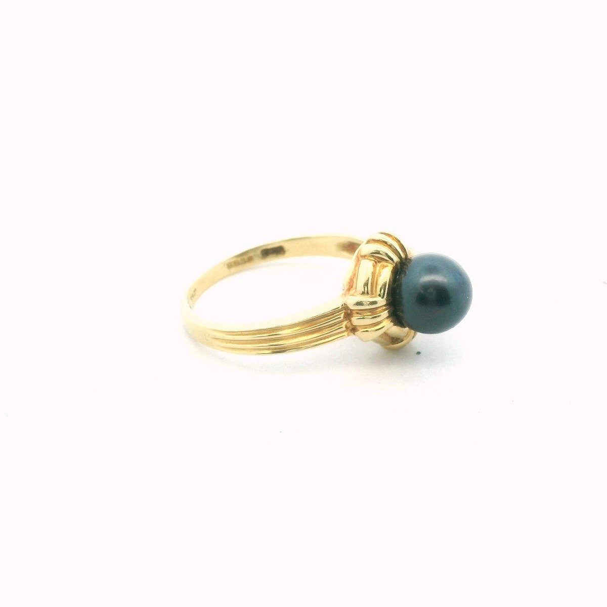 Vintage Tiffany & Co. 18K Yellow Gold Tahitian Cultured Pearl Ring
