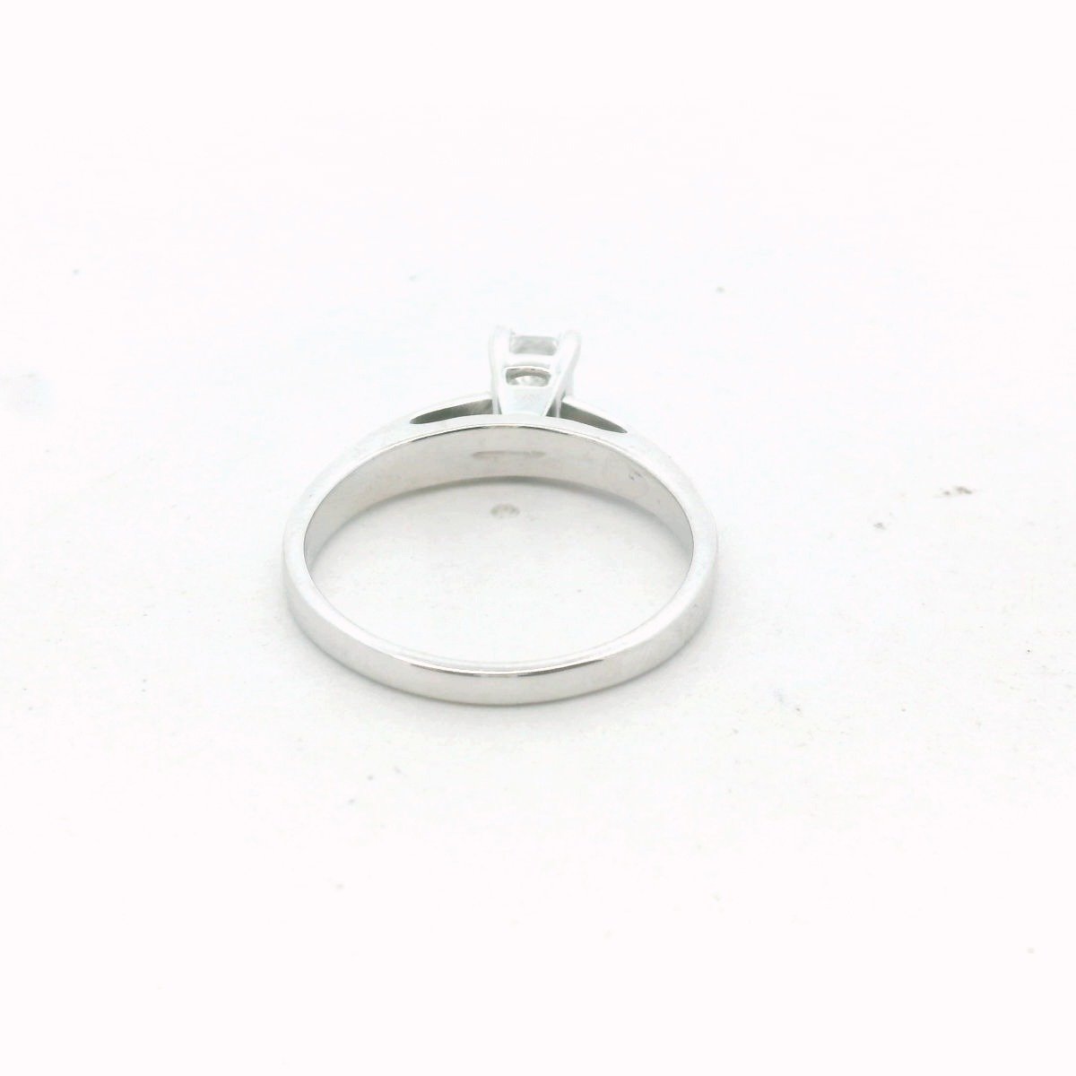 14K White Gold 0.58 Carat Princess Cut Diamond Engagement Ring