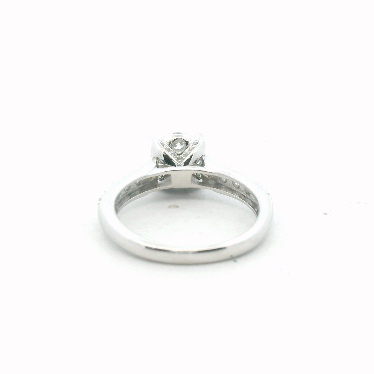 14K White Gold Diamond Halo Engagement Ring