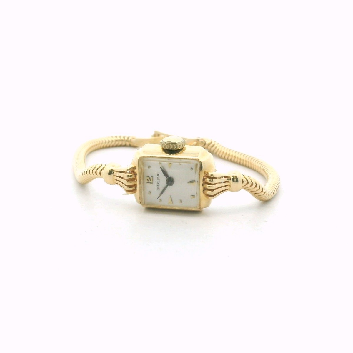 Vintage Rolex 18K Yellow Gold Manual Wind Watch