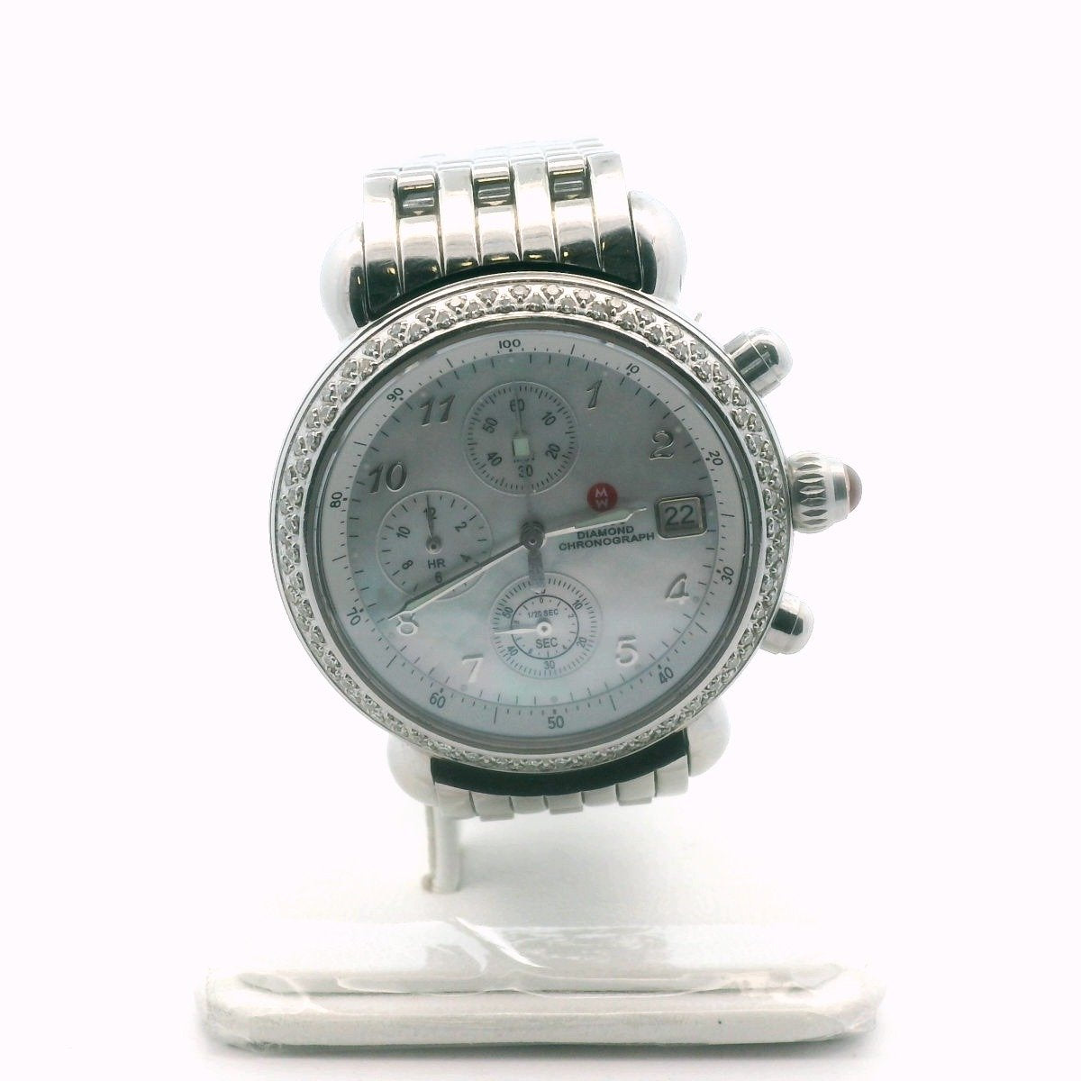 Michele CSX Mother of Pearl Diamond Quartz Chronograph Watch