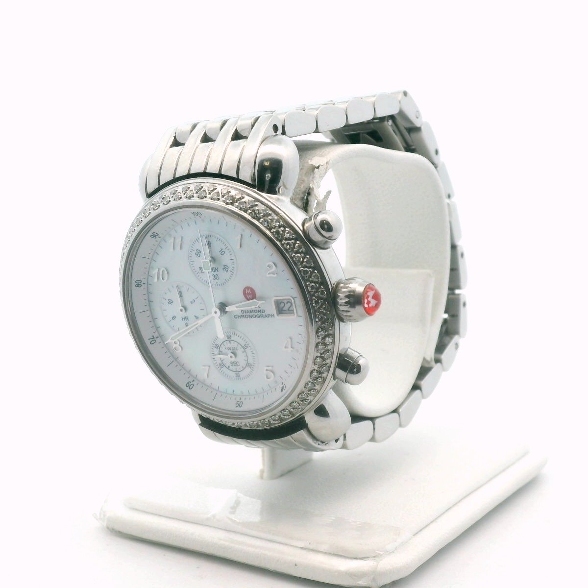 Michele CSX Mother of Pearl Diamond Quartz Chronograph Watch