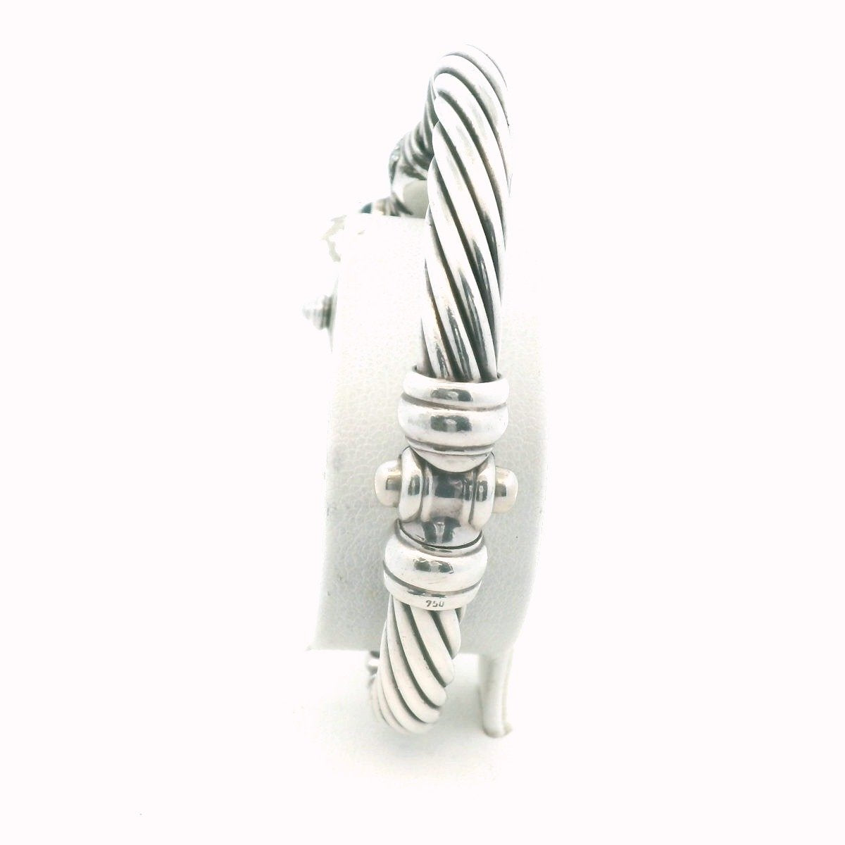 David Yurman Sterling Silver Diamond Sapphire MOP Cable Watch