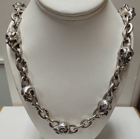 Designer $10,000 Sterling Sounds of Beauty Pieces of Eight Toggle Necklace